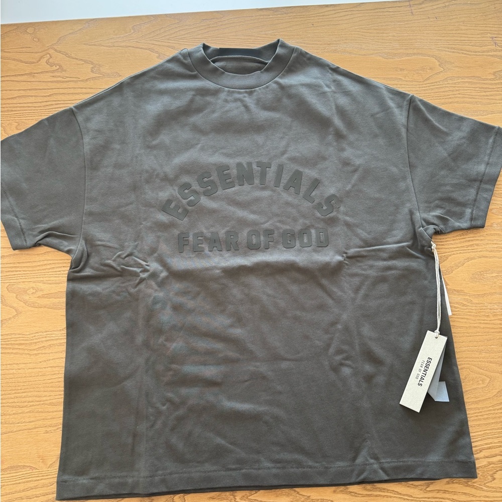 Fear of God Essentials Heavy Jersey Short-Sleeve Tee 'Ink' (oversized)